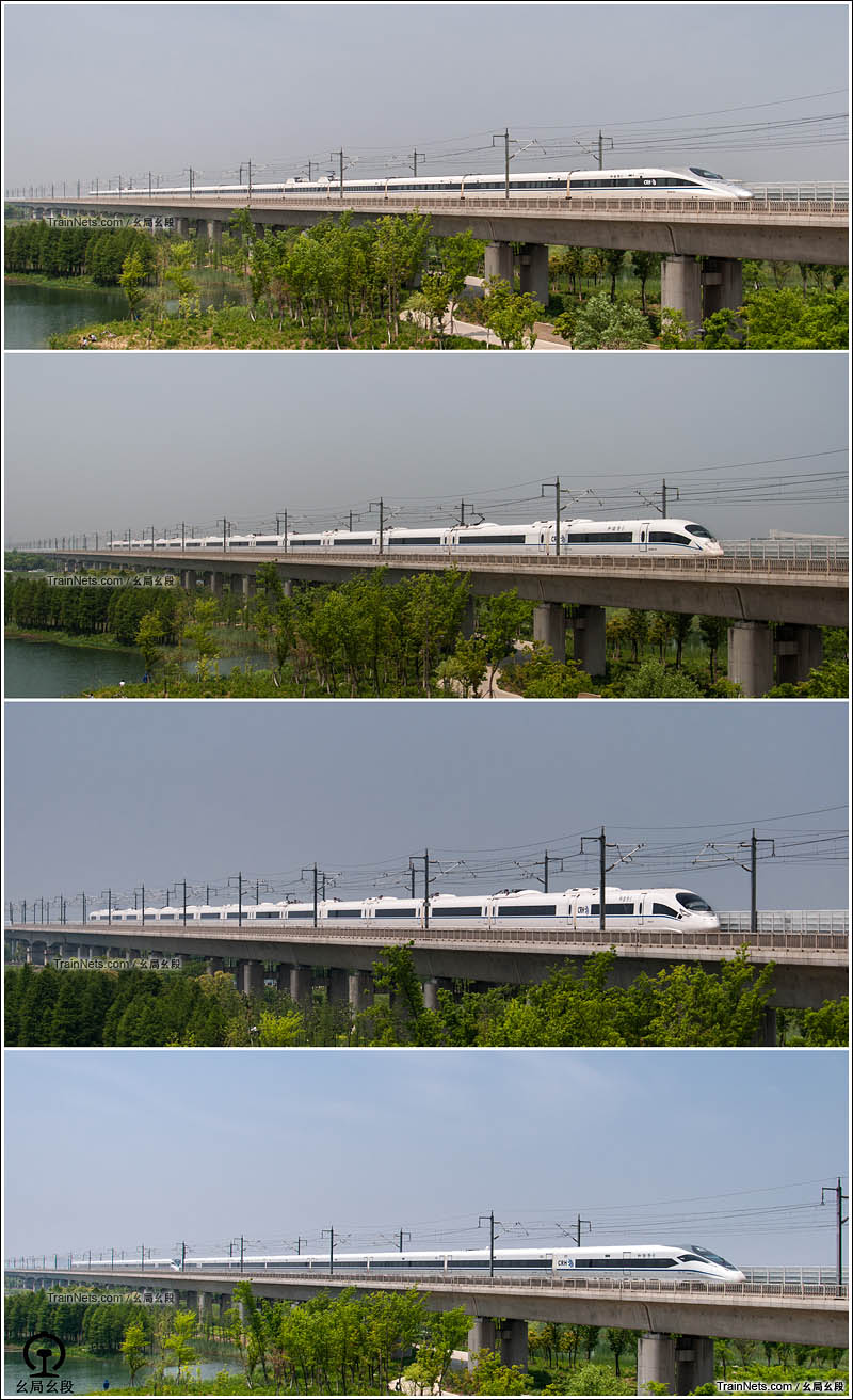 2015年5月1日。苏州。阳澄湖站。CRH380系列动车组。（图/幺局幺段）